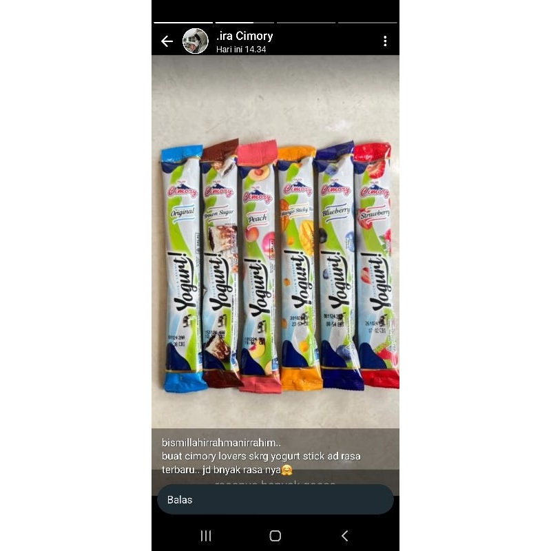 

cimory yogurt stick 40gr ada 6 rasa bisa pesan sesuai rasa