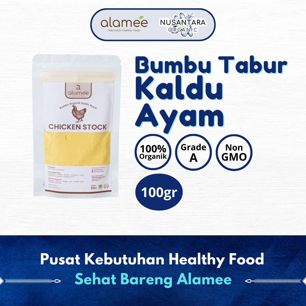 

ALAMEE 100gr Kaldu Ayam Bubuk Non MSG Bumbu Dapur Organik Chicken Powder Nusantara Organic