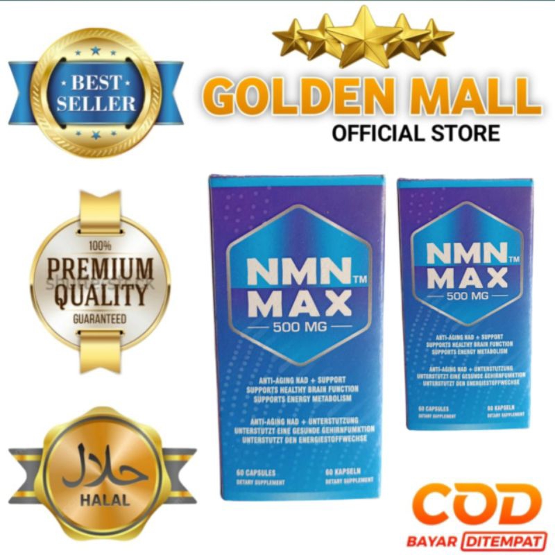 NMN MAX 500mg Asli Original NAD+ Nicotinamide Mononucleotide 60 Capsule