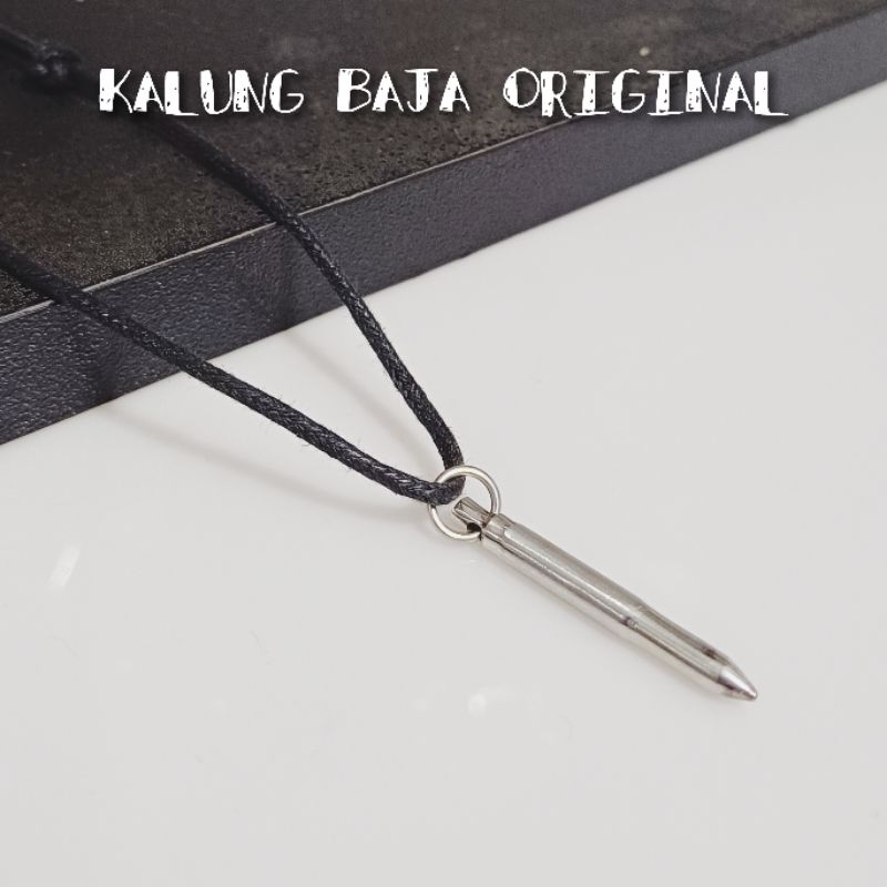 Kalung Peluru Runcing Bahan Baja Berat