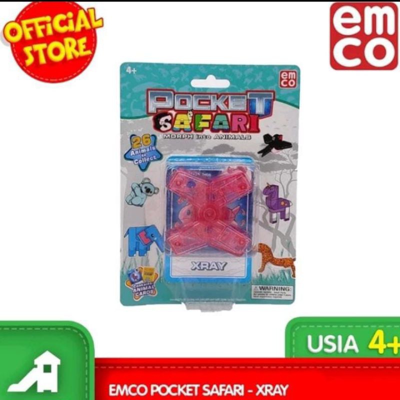 EMCO POCKET SAFARI XRAY X IKAN TRANSPARAN HURUF X ALPHABET X ORIGINAL mainan PREMIUM XRAY DIKIRIM SE