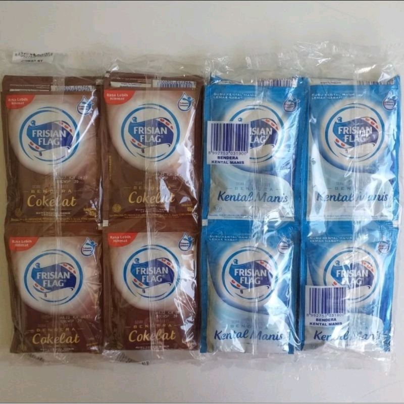 

Susu Kental Manis Frisian Flag Putih Coklat Kemasan Renceng 38g / Susu Kental Manis SKM