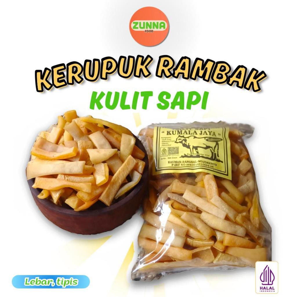 

Kumala Jaya Krecek Kerupuk Rambak Kulit Sapi Asli Berkwalitas Mentah 500 gram Lebar Tipis