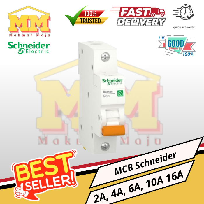 Mcb Schneider 2A 4A 6A 10A 16A SNI ORI MCB Original Asli