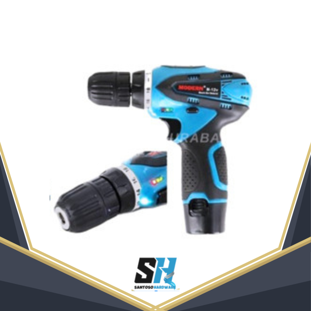 BOR CHARGER atau CORDLESS M12V MODERN Tanpa Kabel