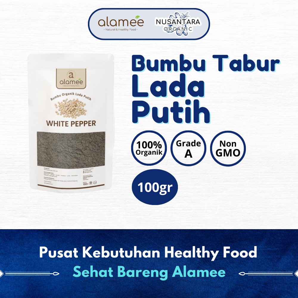 

ALAMEE 100gr White Pepper Powder Lada Putih Bubuk Merica Whitepepper Bumbu Dapur Tanpa Campuran