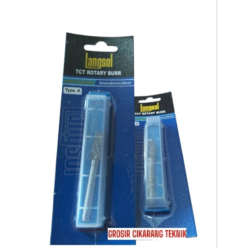 Mata Tunner tipe A TCT ROTARY BURR LANGSOL 6x8x20 mm