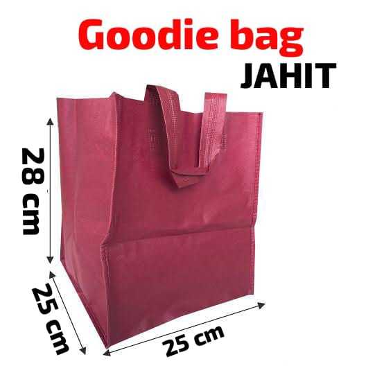 

TAS SPOUNDBOND JAHIT 28X25X25 / GOODIE BAG BESEK KOTAK / BOX KANTONG KAIN SOUVENIR / TAS BELANJ