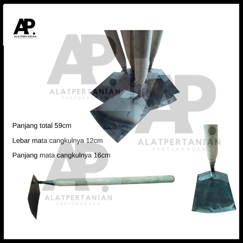 Cangkul besar garuk rumput plat baja tanah kebun