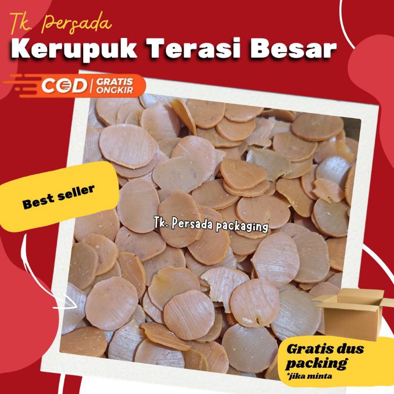 

[ 500 gr ] Kerupuk Terasi Besar - Kerupuk Tahu Tek - Kerupuk Tahu TelurKerupuk biasanya digunakan untuk toping Tahu tek