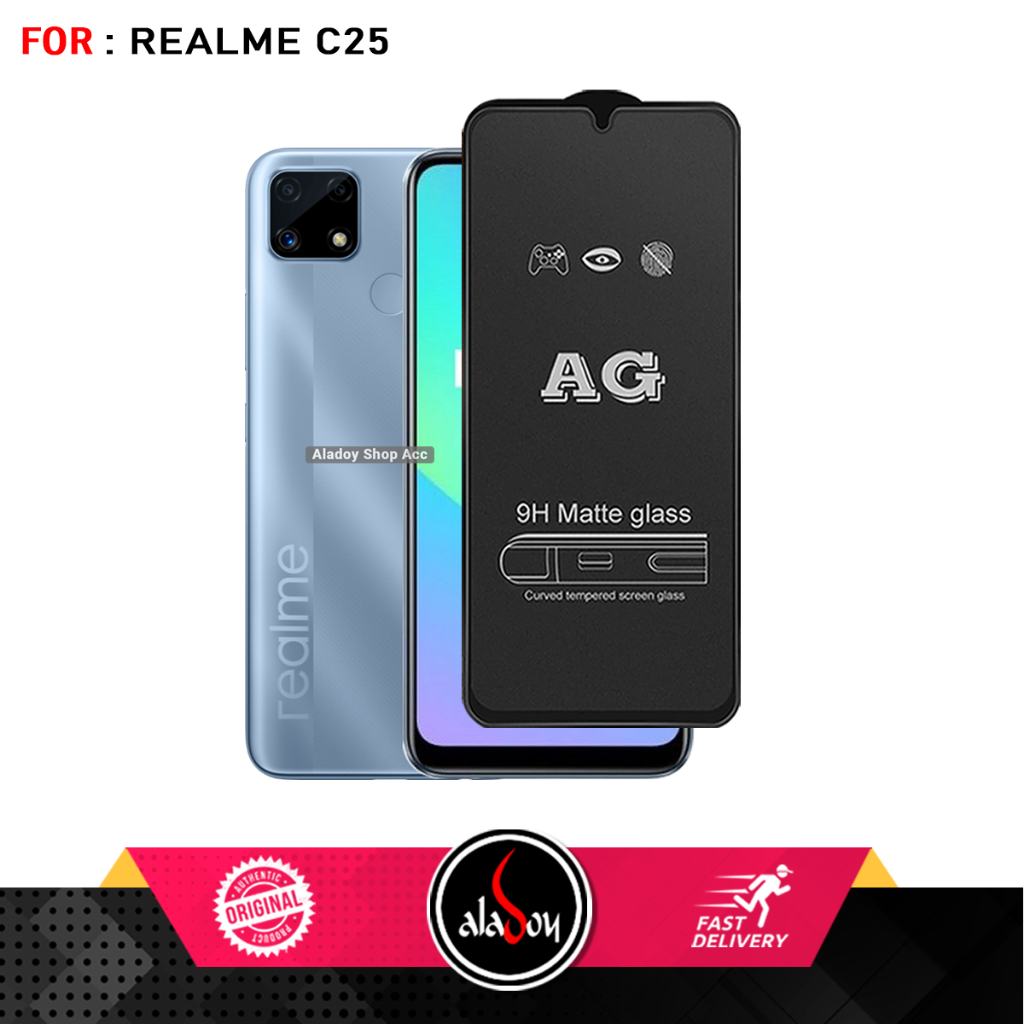 Tempered Glass Layar Matte Anti Glare Realme C25
