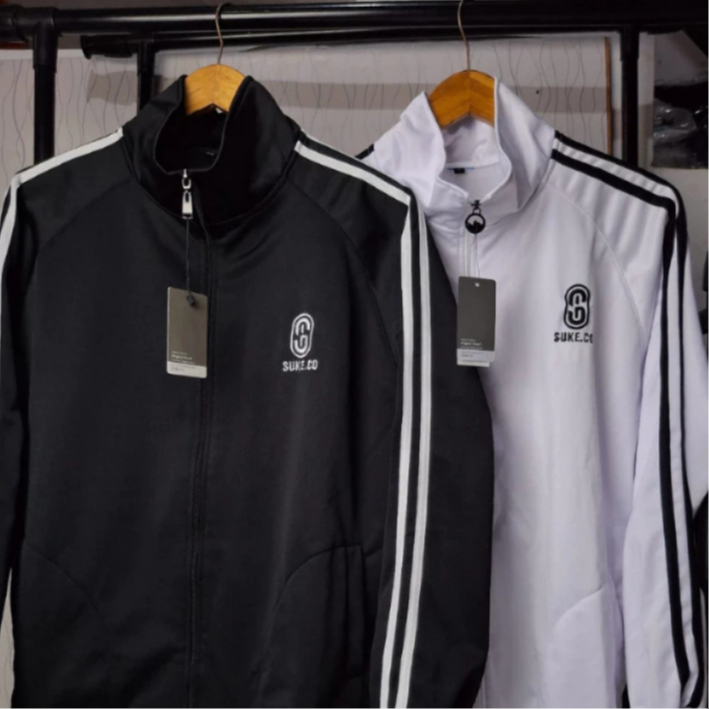 Tracktop Full Zipper Embos / Jacket Pria Wanita Casual Brand / Atasan Pria Wanita Lengan Panjang Bas