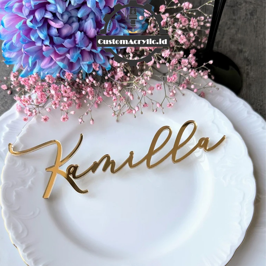 

LUXURY WEDDING PLACE CARDS / GOLD MIRROR TAGS LASER CUT / NAME ACRYLIC WEDDING / ACRYLIC NAMA