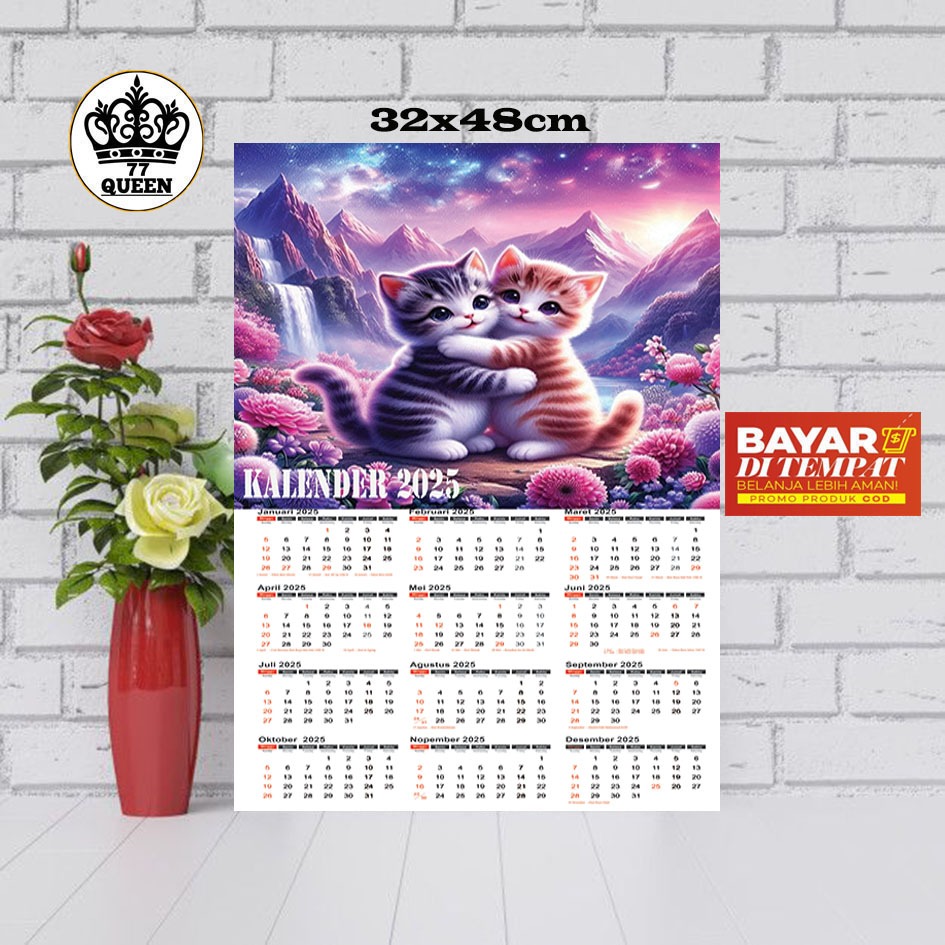 

KALENDER TAHUN 2025 GAMBAR KUCING/POSTER GAMBAR KUCING/KALENDER TAHUN 2025/KALENDER DINDING