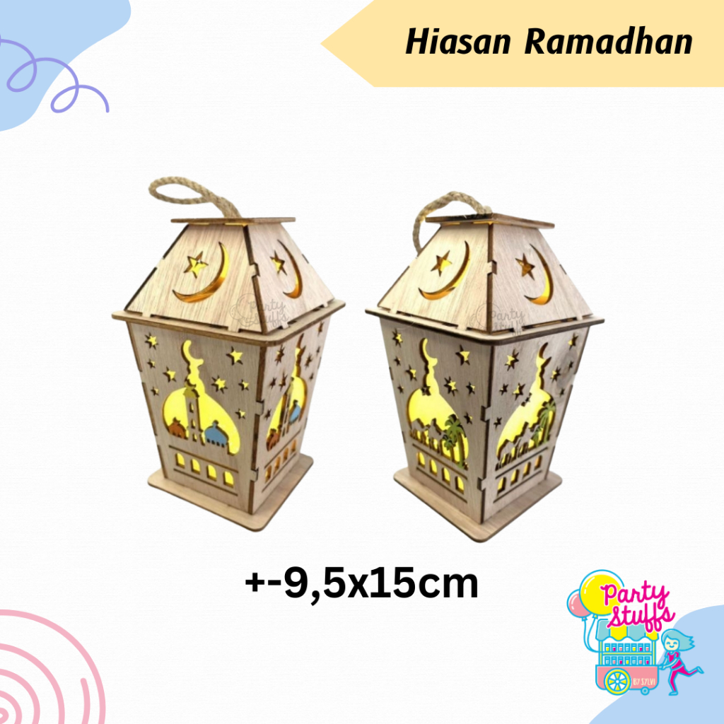 Gantungan Kayu Rumah Unta | Gantungan Kayu Rumah Masjid | Gantungan Idul Fitri | Hiasan Dekorasi Idu