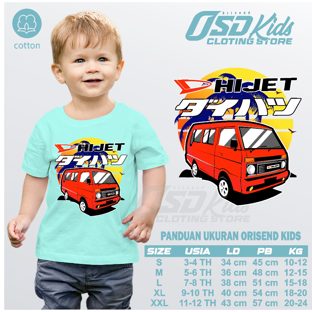 Orisend Kaos Anak Motif Hijet