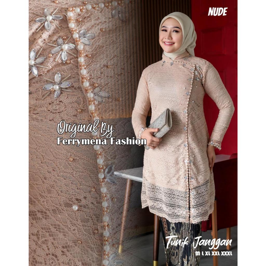 Atasan  Kebaya Modern Kebaya Janggan 2025 Payet Tunik Brokat Payet Kebaya Wisuda Kebaya Remaja
