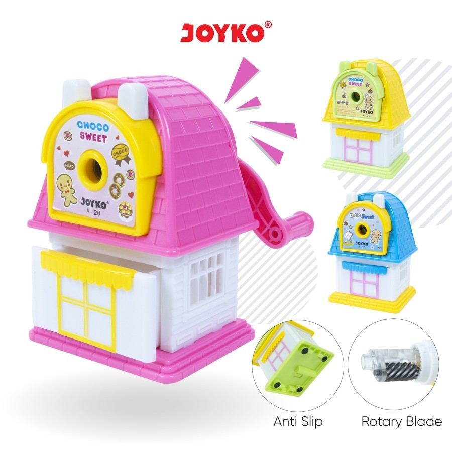 

Sharpener Rautan Serutan Putar Joyko A-20 (Rumah)