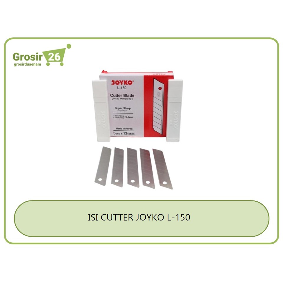 

(1 tube) mata / isi ulang pisau / refill / anak cutter blade joyko l-150 besar
