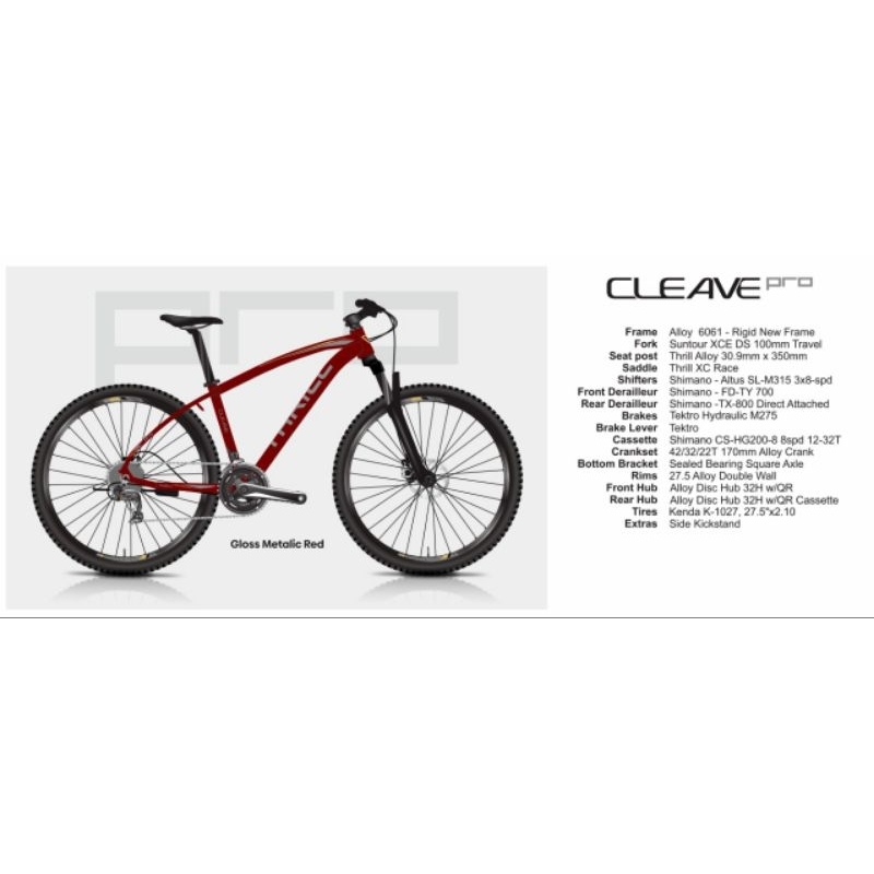 sepeda gunung MTB Thrill Cleave Pro Comp Sport