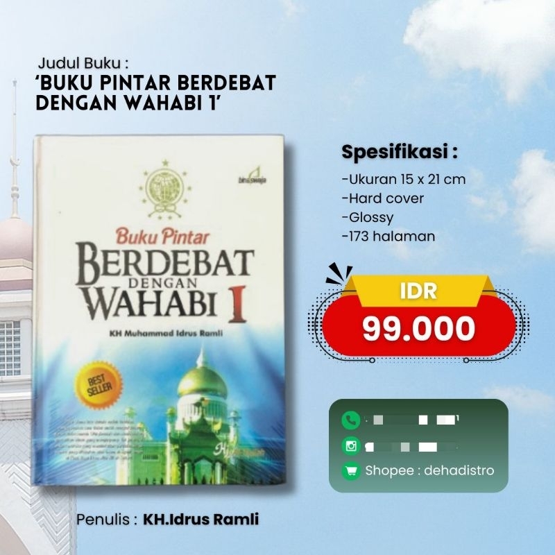 (ORI 100%) buku pintar berdebat dengan wahabi 1/2 - berdebat dengan wahabi 2 - berdebat dengan wahab