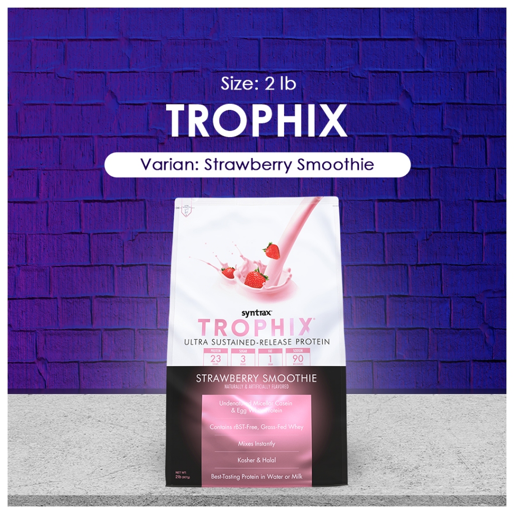 SYNTRAX Trophix Ultra Sustained Release Protein 2lbs - Strawberry Smoothie