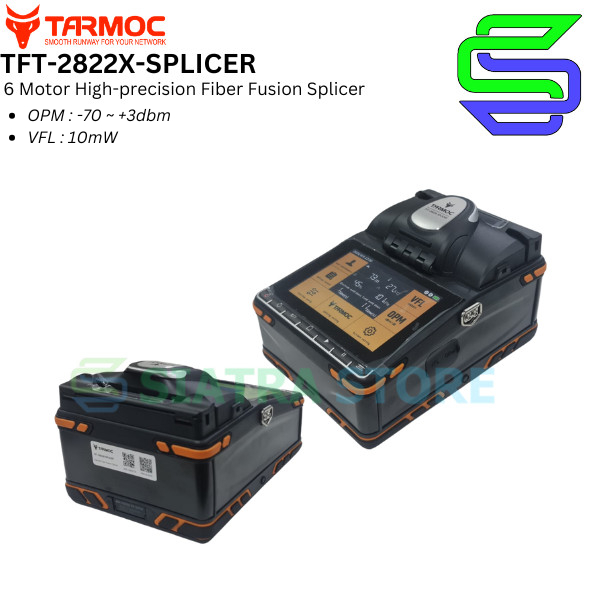 Tarmoc TFT-2822X-SPLICER | 6 Motor Fiber Optic Fusion Splicer  Alat Splicing