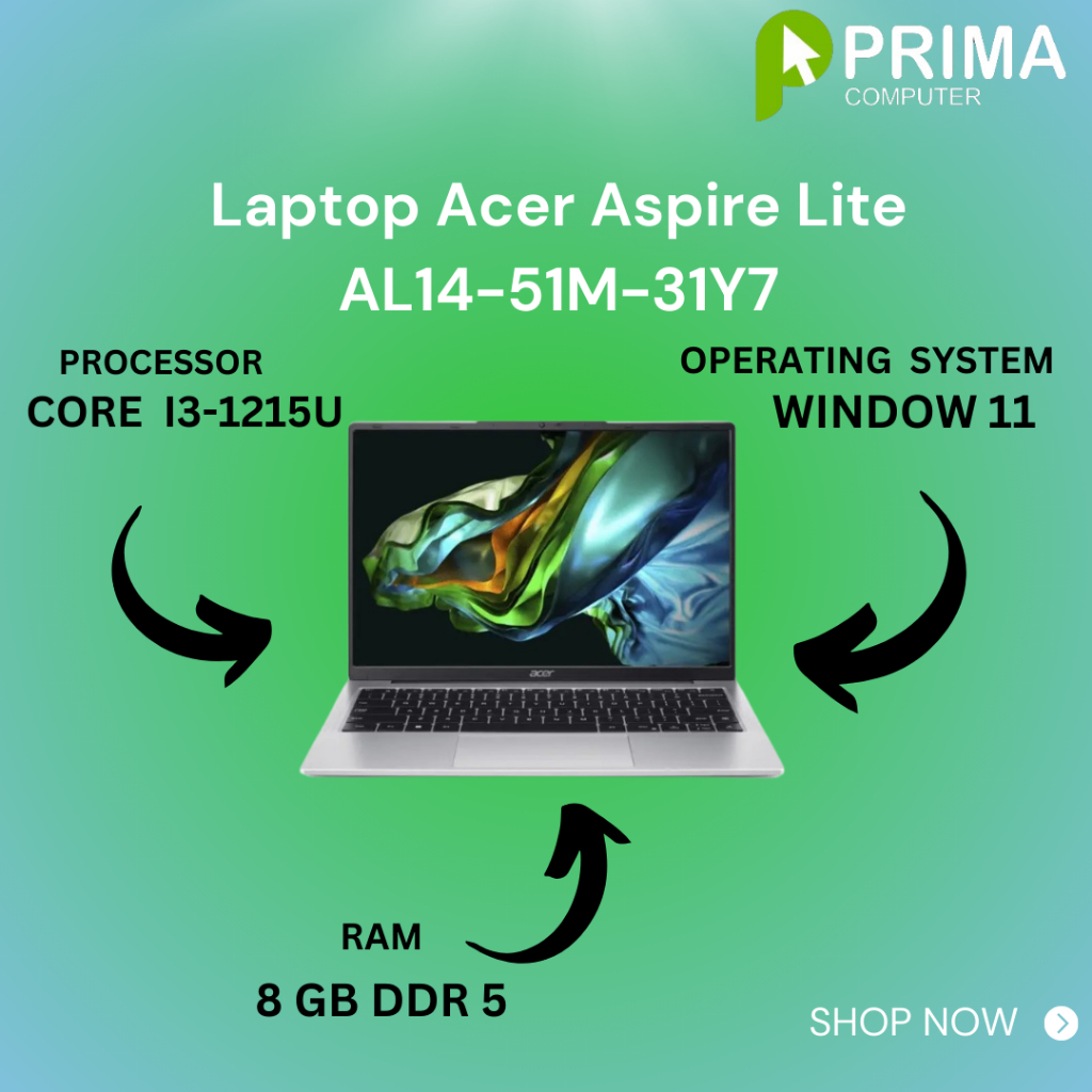 Laptop Acer Aspire Lite AL14-51M-31Y7
