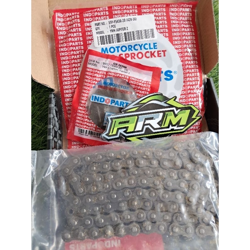 GEAR SET INDOPART JUPITER Z MOTORCYLE SPROCKET SET