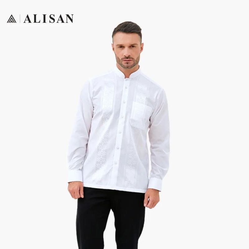 Kemeja koko Bordir ALISAN Lengan panjang ( S -4XL ) JUMBO