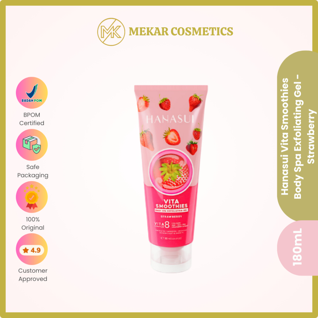 Hanasui Vita Smoothies Body Spa Exfoliating Gel - Strawberry