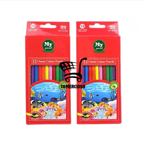 

Pensil Pencil 12 Warna Warni Peralatan Anak Sekolah Mewarnai Melukis Menggambar