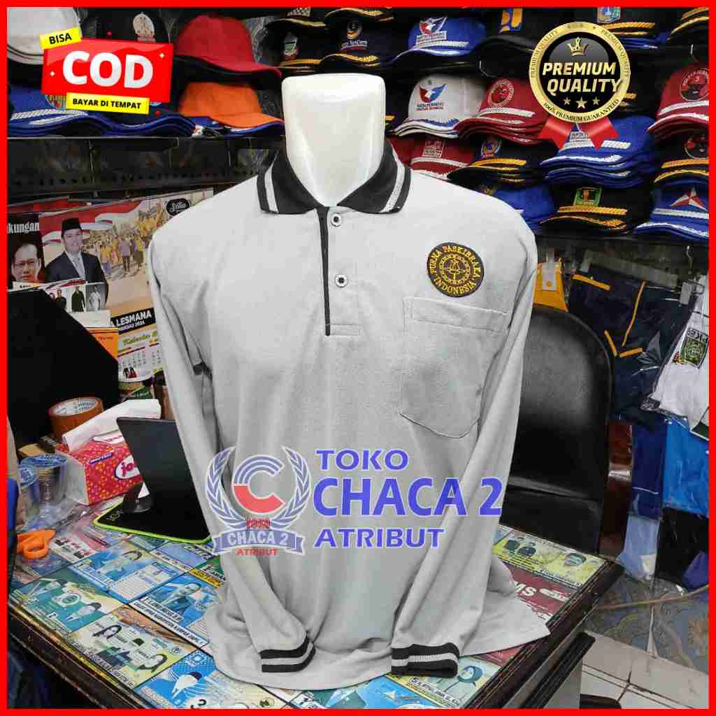 kaos kerah ppi lengan panjang/kaos kerah purna paskibra indonesia/baju kaos purna paskibra indonesia
