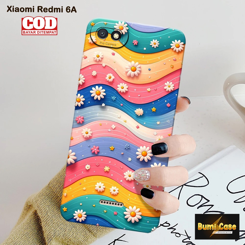 Bumi Case Xiaomi Redmi 6A - Fashion Case Bunga - Softcase Pro Camera Xiaomi Redmi 6A - Casing Hp Xia