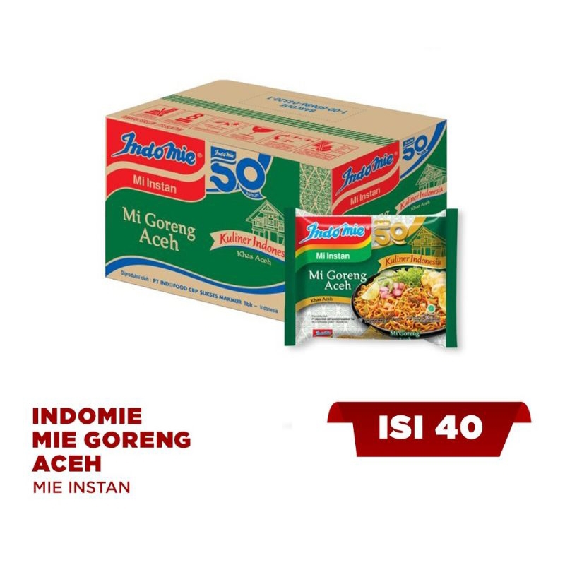 

Indomie Goreng Aceh 1 karton Isi 40 PCS Harga Promo