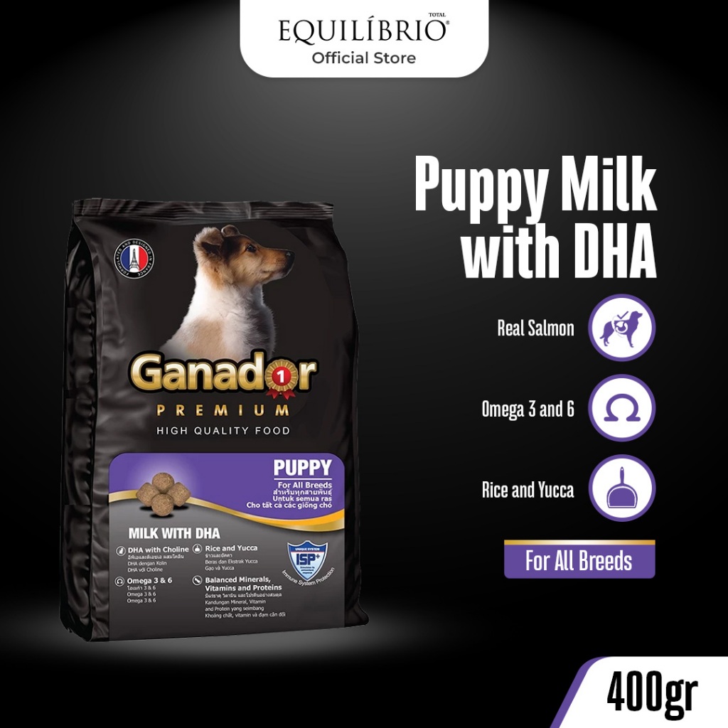 Ganador Premium Puppy Milk with DHA 400 gr  - Makanan Kering Anjing - Dog Dry Food