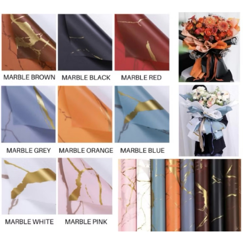 

Marble Cellephane Wrapping Paper Kertas Bunga