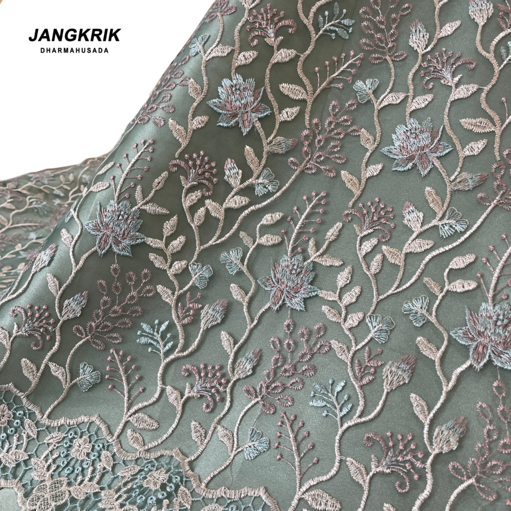 Kain Tile Bordir Motif Akar