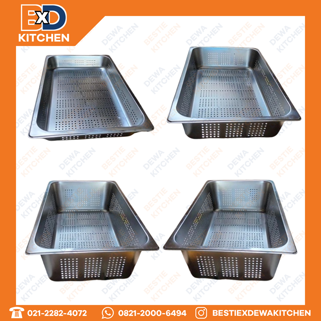 Food Pan Stock Pan Stainless Steel Gastronom Perforated All Variant