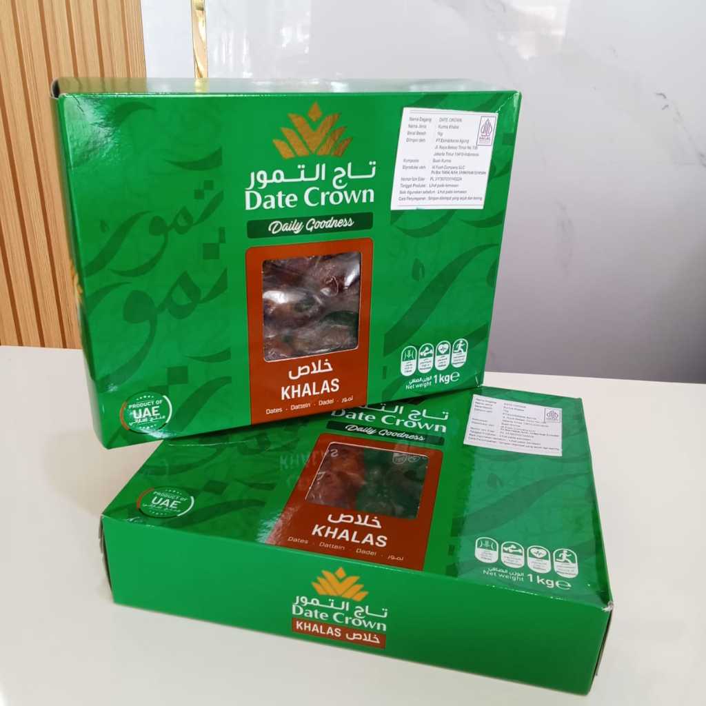 

Kurma date crown khalas premium 10x1kg Exp TERBARU