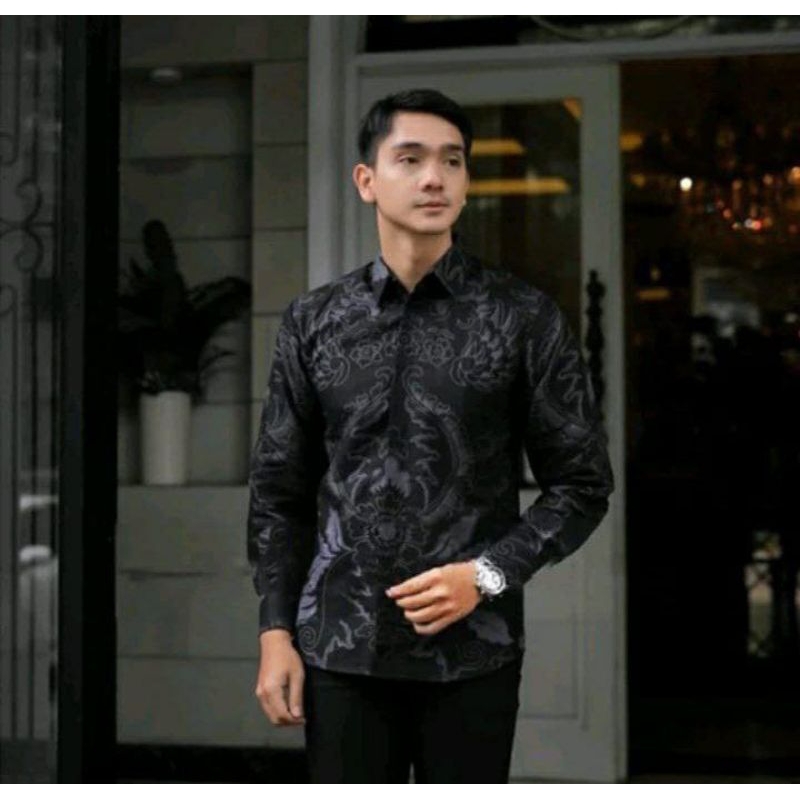KEMEJA BATIK TERBARU | kemeja pria lengan panjang • outfit keren pria |baju kondangan COD