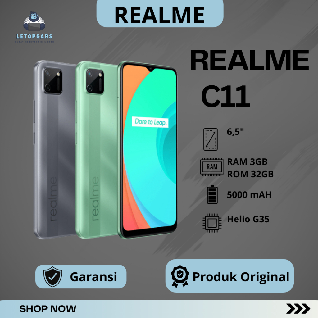 HP realme C11 (2021) 4/64GB [5000mAh Massive Battery] >> FULL SET