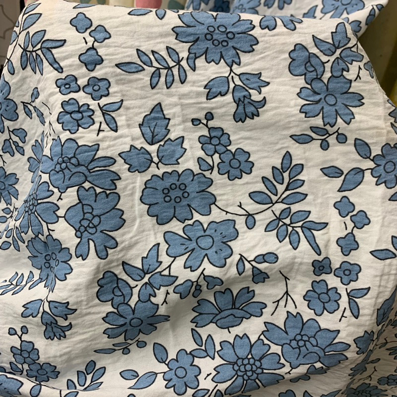 kain crinkle motif - kain crinkle bunga premium - kain crinkle motif bunga