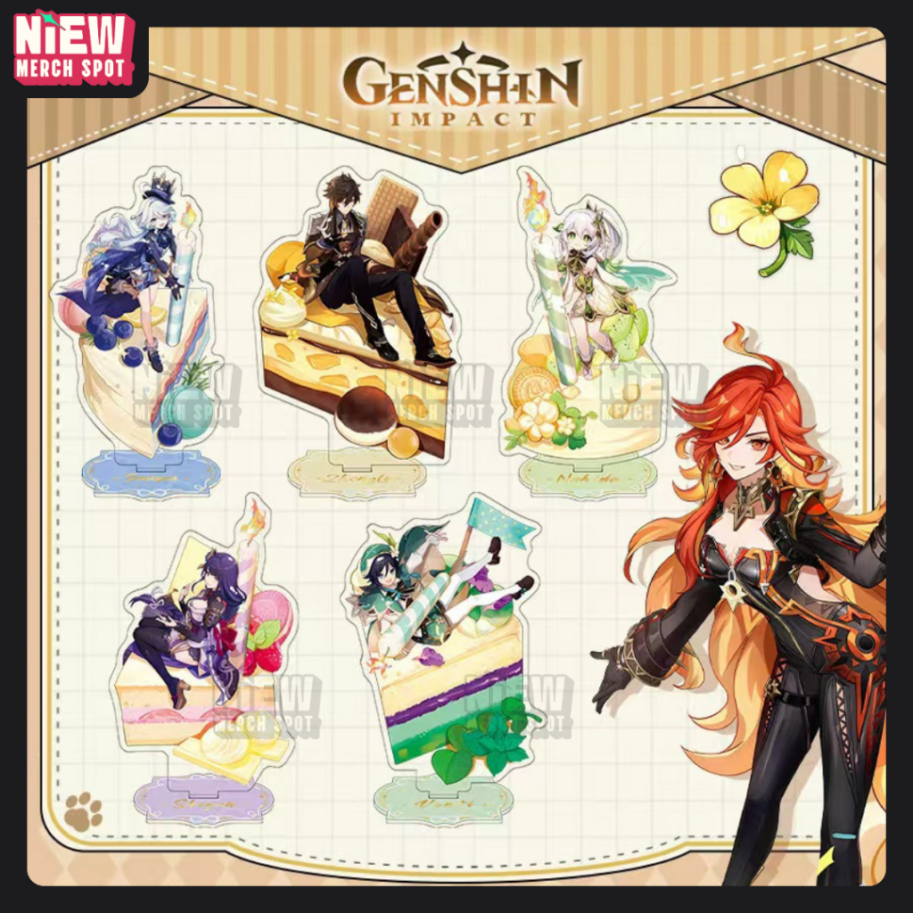 [TERBARU READY] NEW Furina Venti Mavuika Citlali Raiden Shogun Nahida Zhongli Genshin Impact Standee