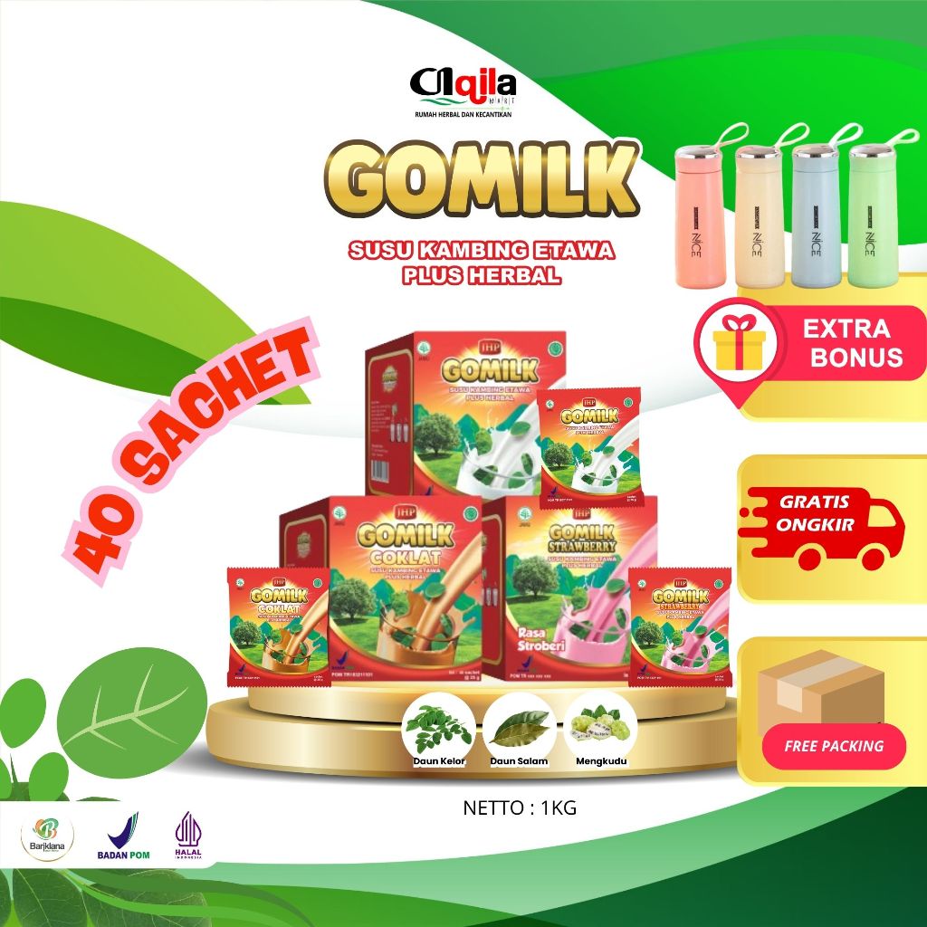 

GOMILK SACHET 1KG ISI 40 SACHET FREE MINI TUMBLER