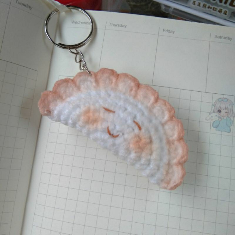gantunag kunci crochet (homamade) buatan tangan dumplings keychain || amigurumi dumplings