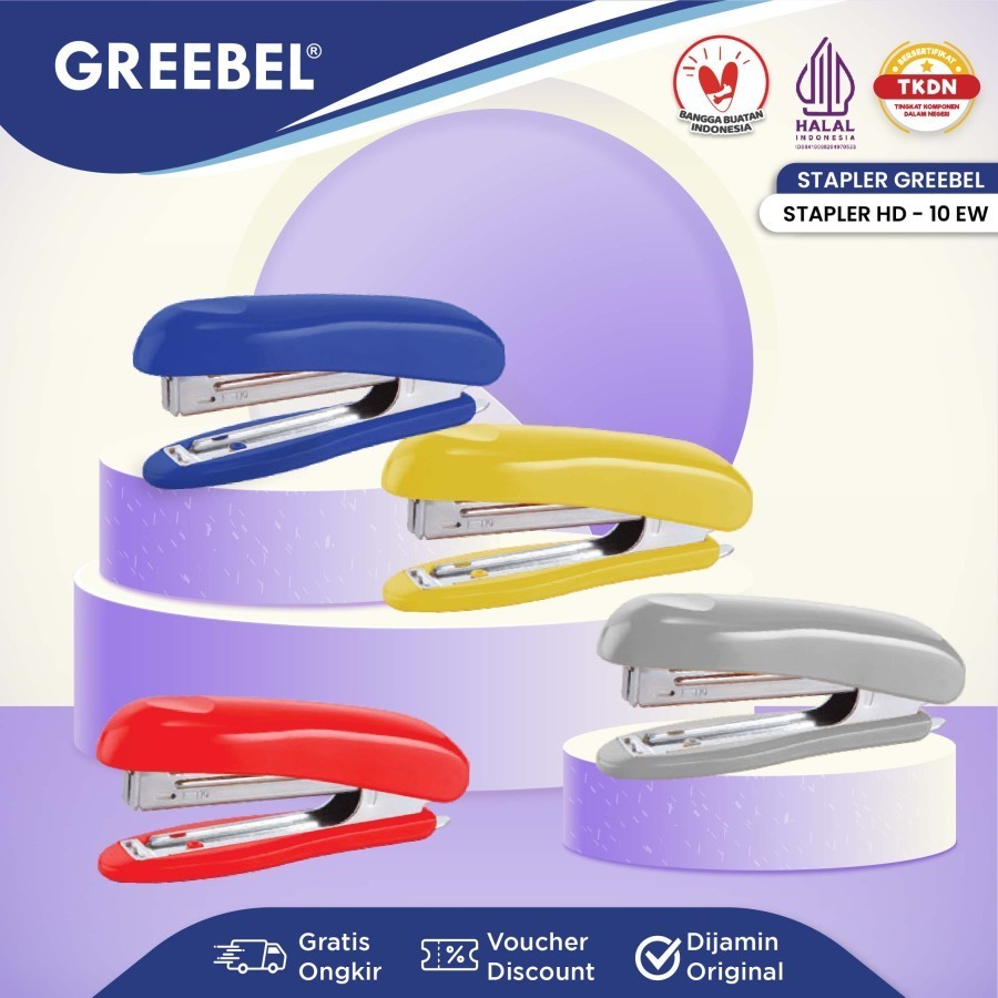 

Stapler Staples Jepretan Greebel HD-10EW Hekter Pengokot Necis Kecil