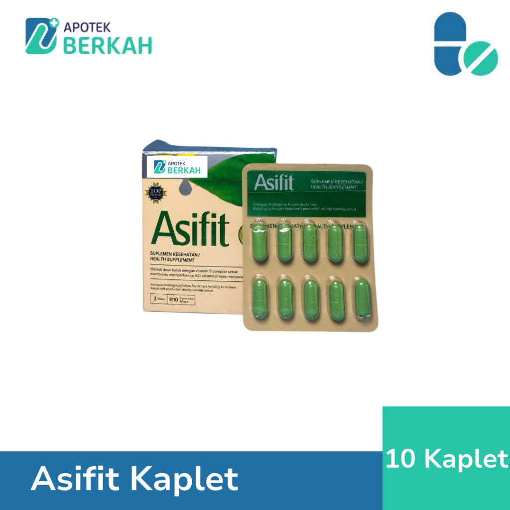 Asifit Ekstrak Daun Katuk dan Vitamin B complex untuk Melancarkan Produksi ASI - 10 Kaplet