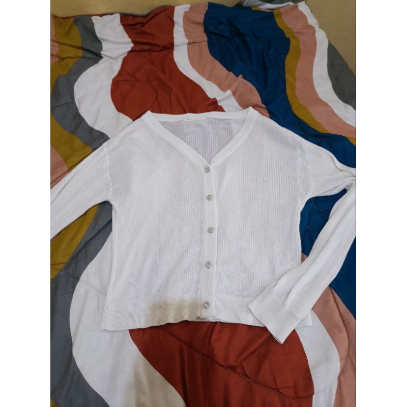 Cardigan Putih Panjang (PRELOVED)