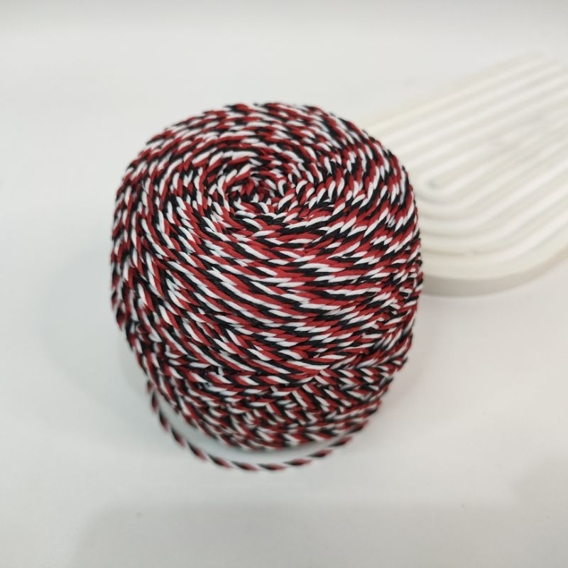 [2 mm] Tali Tridatu | Tali Gelang Tridatu | Tridatu Bali Merah Hitam Putih